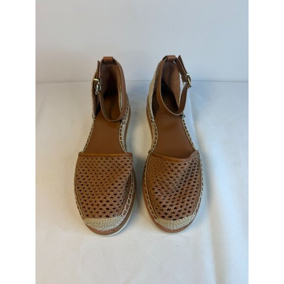 Vince Camuto Bredenna Espadrille Platform Sandals Size 8 Suede Brown Boho Ankle - Picture 2 of 12